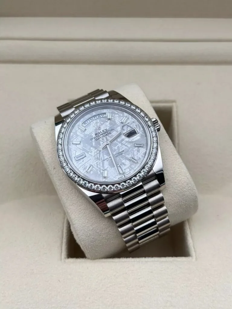 RLX Day-Date 40mm 228349RBR-0040 Meteorite Dial President Bracelet