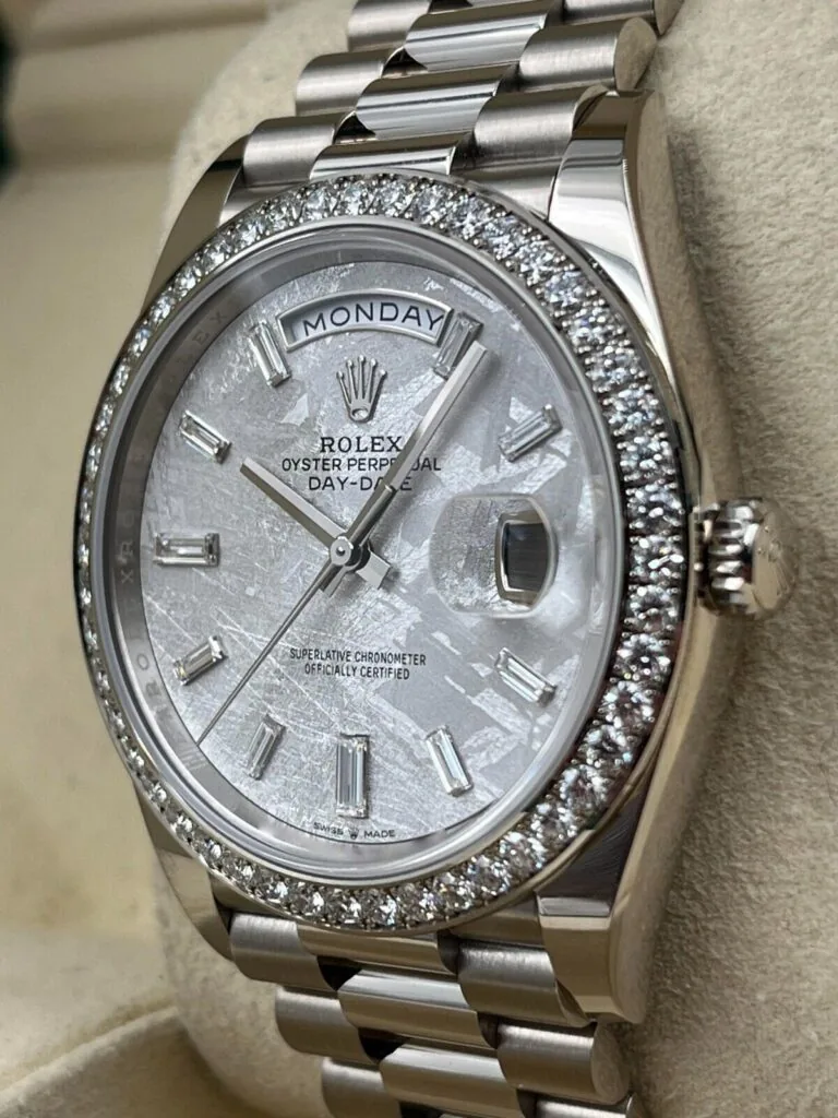 RLX Day-Date 40mm 228349RBR-0040 Meteorite Dial President Bracelet