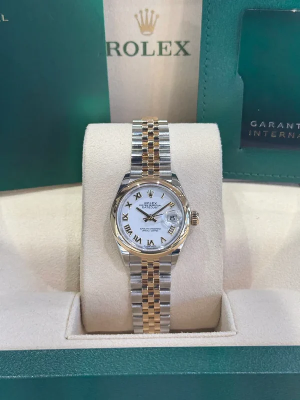 RLX Lady-Datejust 31mm 279163 White Roman Dial Oyster Bracelet