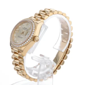 RLX Lady-Datejust 31mm 279138RBR Champagne Diamond Dial and Diamond Bezel Yellow Gold Bracelet