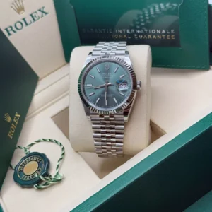 RLX Datejust 41mm Mint Green Dial Jubilee Bracelet Watch - 126334