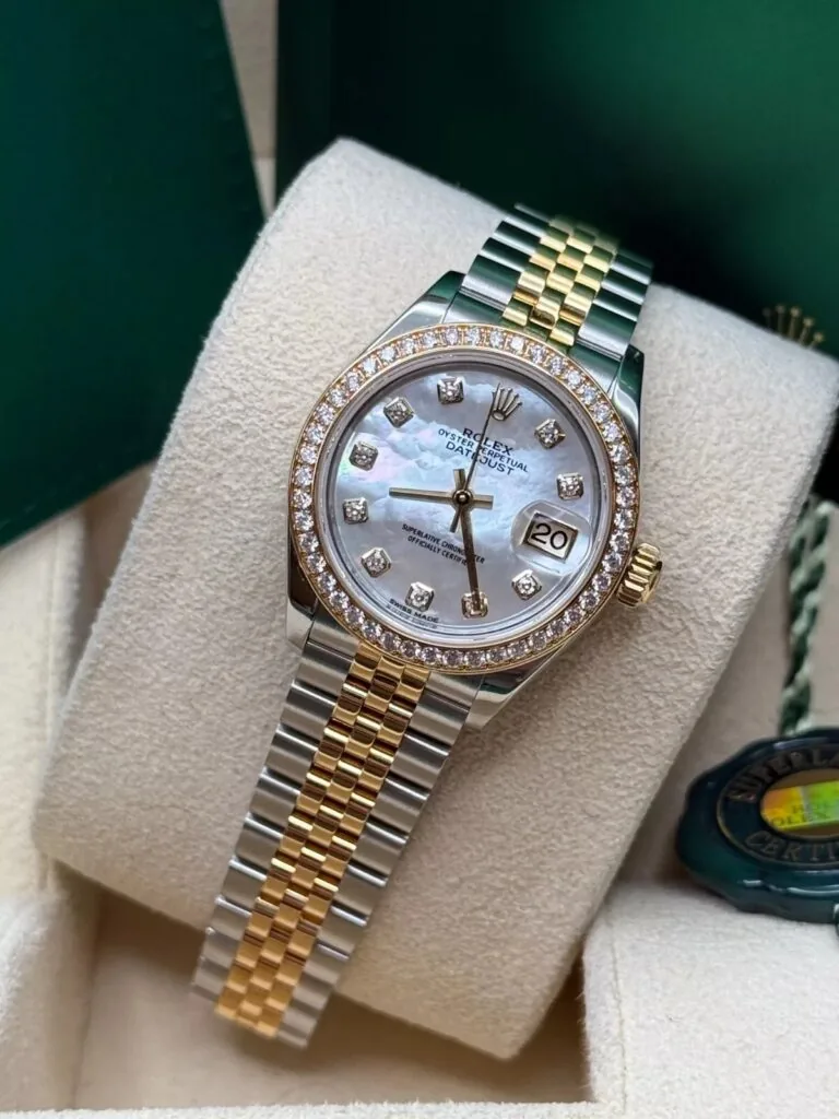 RLX Lady-Datejust 31mm 279383RBR Mother-of-Pearl Dial Yellow Rolesor Oyster Bracelet