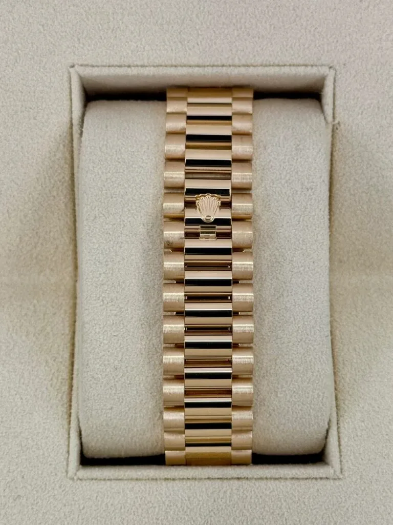 RLX Day-Date 40mm Yellow Gold President Mother of Pearl Diamond Baguette Dial - 228238