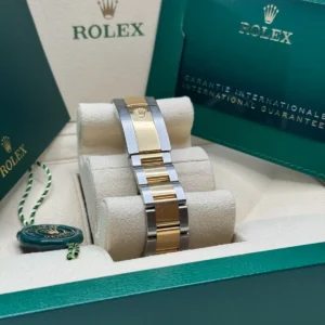 RLX Datejust 41mm Two-Tone Yellow Gold Fluted Bezel Champagne Diamond Dial Oyster - 126333