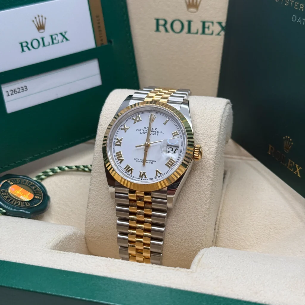 RLX Datejust 36mm 126233 White Dial Oyster Bracelet Watch
