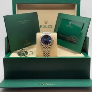 RLX Datejust m278384RBR-0037/0038 Bright Blue 31mm Dial Oyster Watch