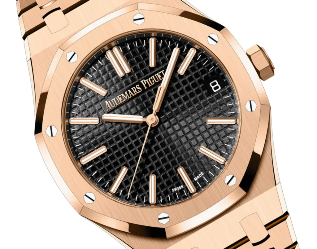 A&P ROYAL OAK Pink Gold Black Dial 41mm