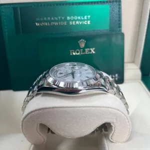 RLX Day-Date "President" 40mm White Gold Meteorite Diamond Baguette Dial - 228239