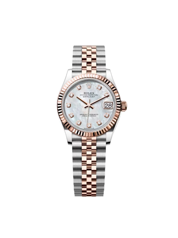 RLX Datejust m278271-0025/0026 White Mother-of-Pearl 31mm Dial Oyster Bracelet Watch