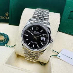 RLX Datejust 36mm 126200 Stainless Steel Black Dial Jubilee Watch