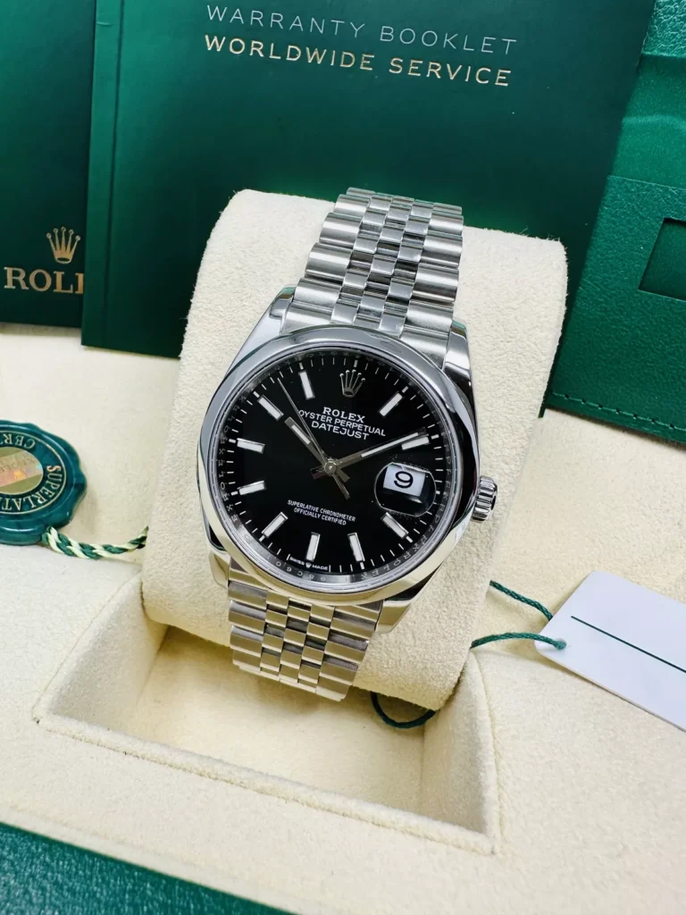 RLX Datejust 36mm 126200 Stainless Steel Black Dial Jubilee Watch