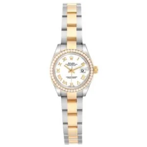 RLX Lady-Datejust 31mm 279383RBR White Roman Dial Yellow Rolesor Oyster Bracelet