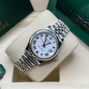 RLX Datejust m278240-0003/0004 31mm White Roman Domed Bezel Oyster Oystersteel