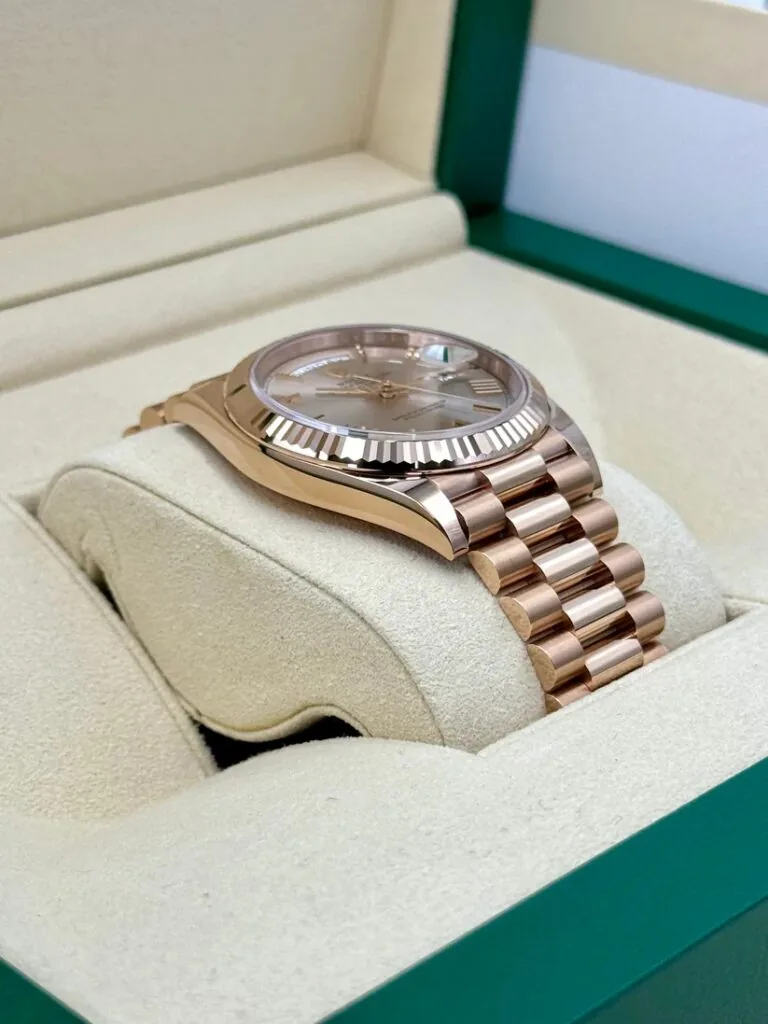 RLX Day-Date "President" 40mm Everose Gold Sundust Roman Dial - 228235
