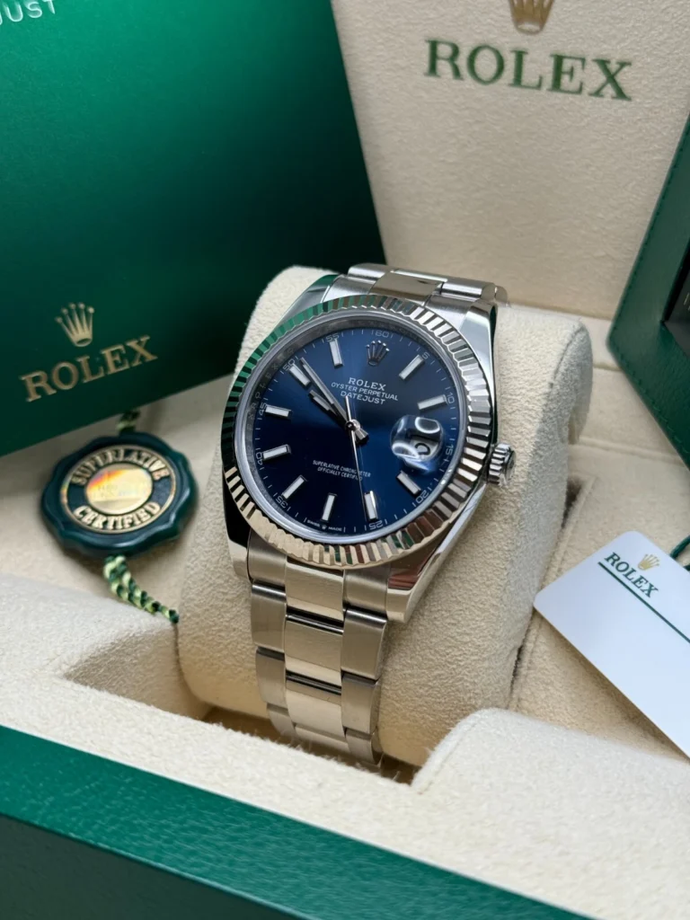 RLX Datejust 41mm 126334 Blue Index Oyster Stainless Steel Men’s Watch