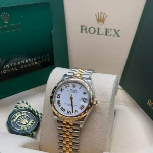 RLX Datejust m278343-0001/0002 White Dial Yellow Rolesor Oyster Watch