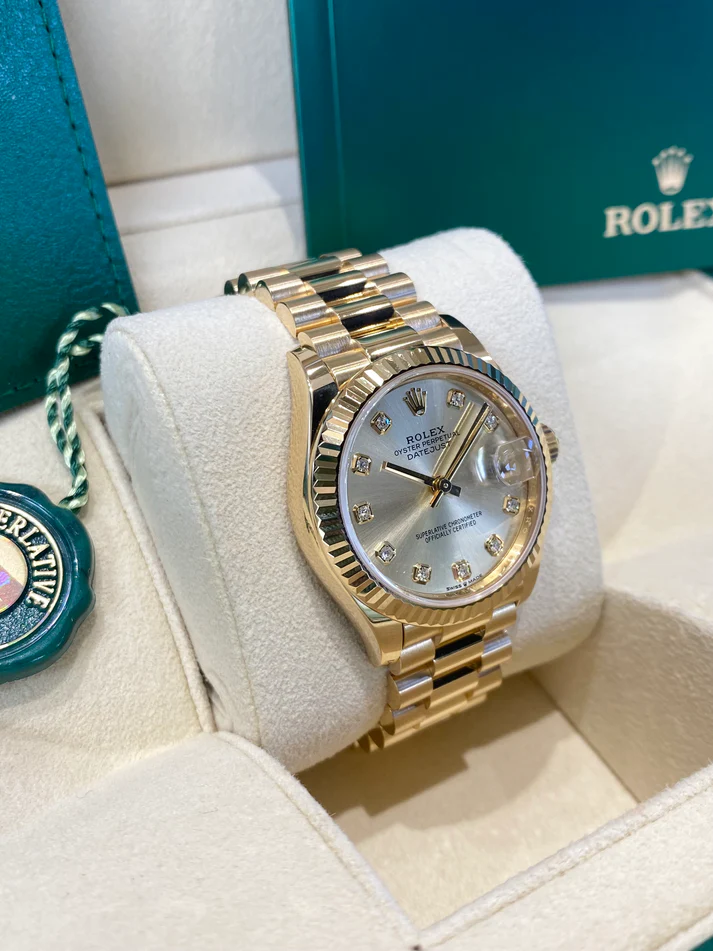 RLX Datejust m278278-0009 Champagne 31mm Dial President Bracelet Watch