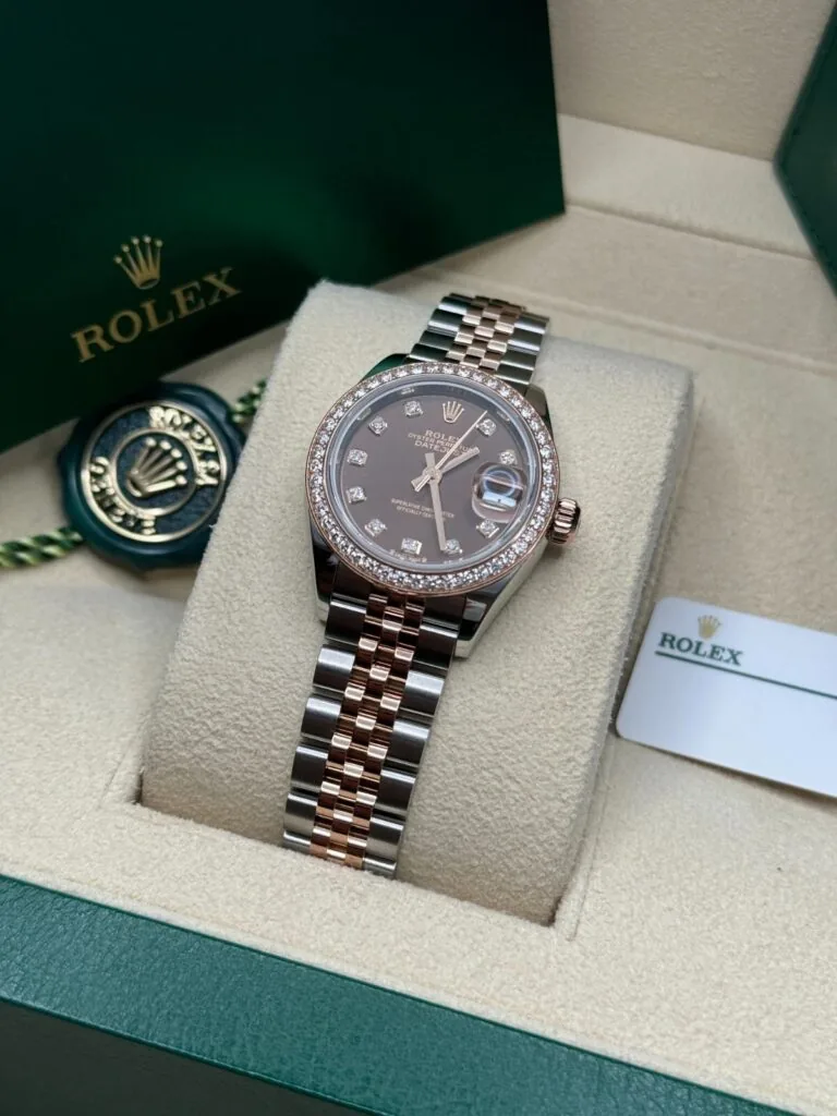 RLX Lady-Datejust 31mm 279381RBR Chocolate Diamond Dial Oyster Bracelet