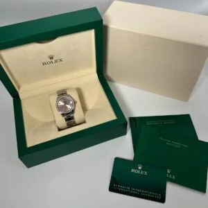 RLX Datejust m278384RBR-0035/0036 Pink 31mm Dial Oyster Watch
