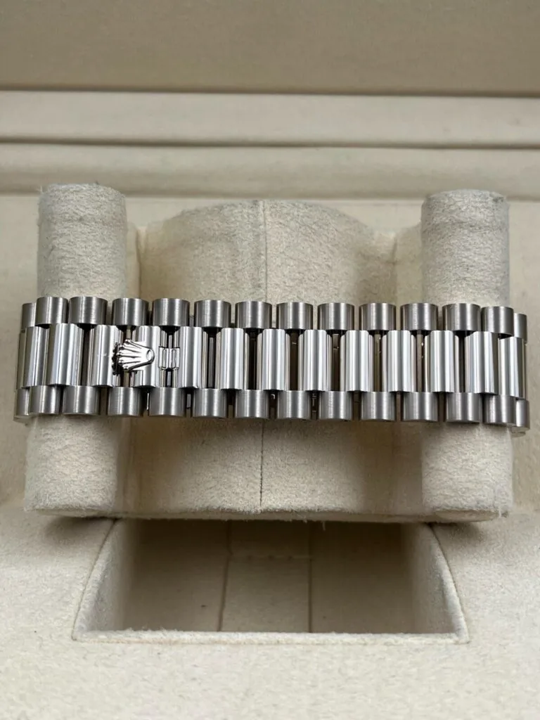 RLX Day-Date "President" 40mm White Gold Blue Roman Dial - 228239