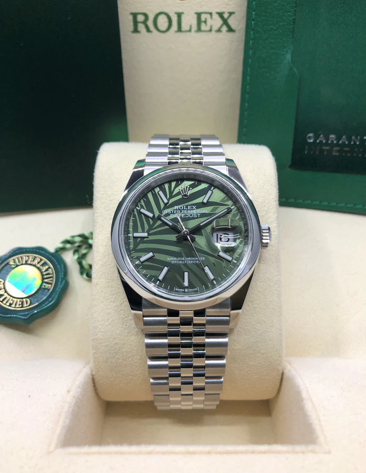 RLX Datejust 36mm 126200 Green Dial Watch