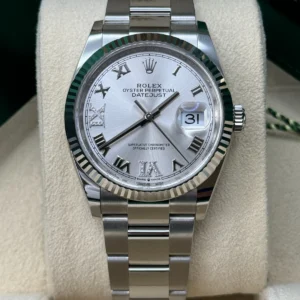 RLX Datejust 36mm 126234 White Roman Dial Oyster Stainless Steel Mens