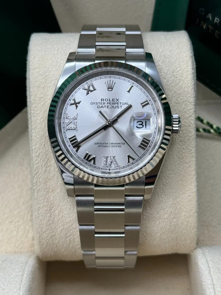 RLX Datejust 36mm 126234 White Roman Dial Oyster Stainless Steel Mens