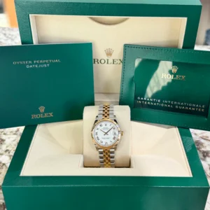 RLX Datejust m278273-0001/0002 31mm White Dial Stainless Steel and Yellow Gold Oyster Watch