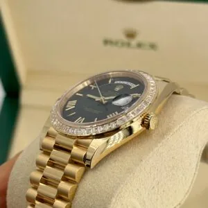 RLX Day-Date 40mm 228398TBR-0042 Green Ombré Dial President Watch