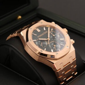 A&P ROYAL OAK Pink Gold Khaki Green Dial CHRONOGRAPH 41mm