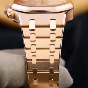 A&P ROYAL OAK Pink Gold Silver-Toned Dial CHRONOGRAPH 41mm