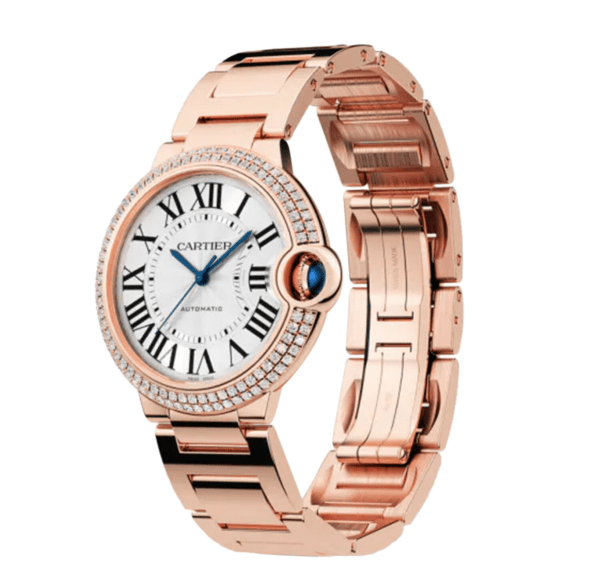 CARTIER Ballon Bleu BLEU Diamond Rose Gold 36mm WJBB0067 - United Luxury