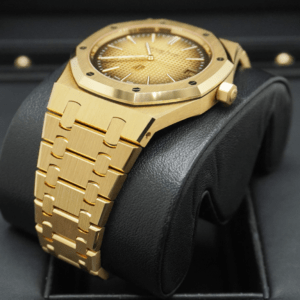 A&P ROYAL OAK "JUMBO" Smoked Yellow Gold-Toned Dial 39mm