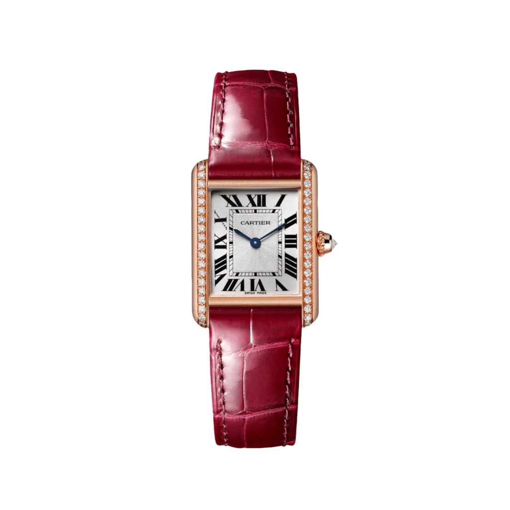 Tank Louis Cartier Watch Small Model Diamond Red WJTA0037 - United Luxury