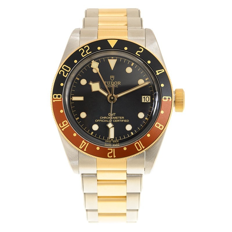 TUDOR Black Bay GMT S&G Steel and 18ct Yellow Gold 41mm Bracelet Watch M79833MN-0001