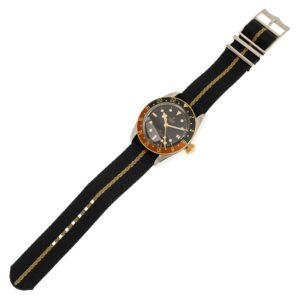 TUDOR Black Bay GMT S&G Steel and 18ct Yellow Gold 41mm Fabric Strap Watch M79833MN-0004