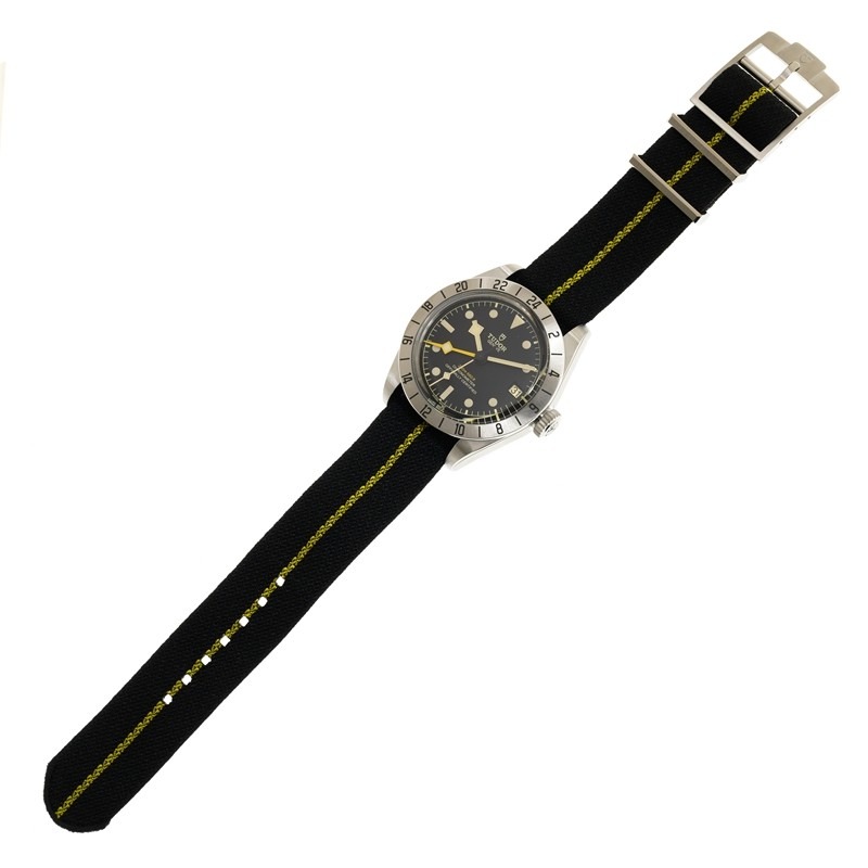 TUDOR Black Bay Pro 39mm Steel Automatic Fabric Strap Watch M79470-0002