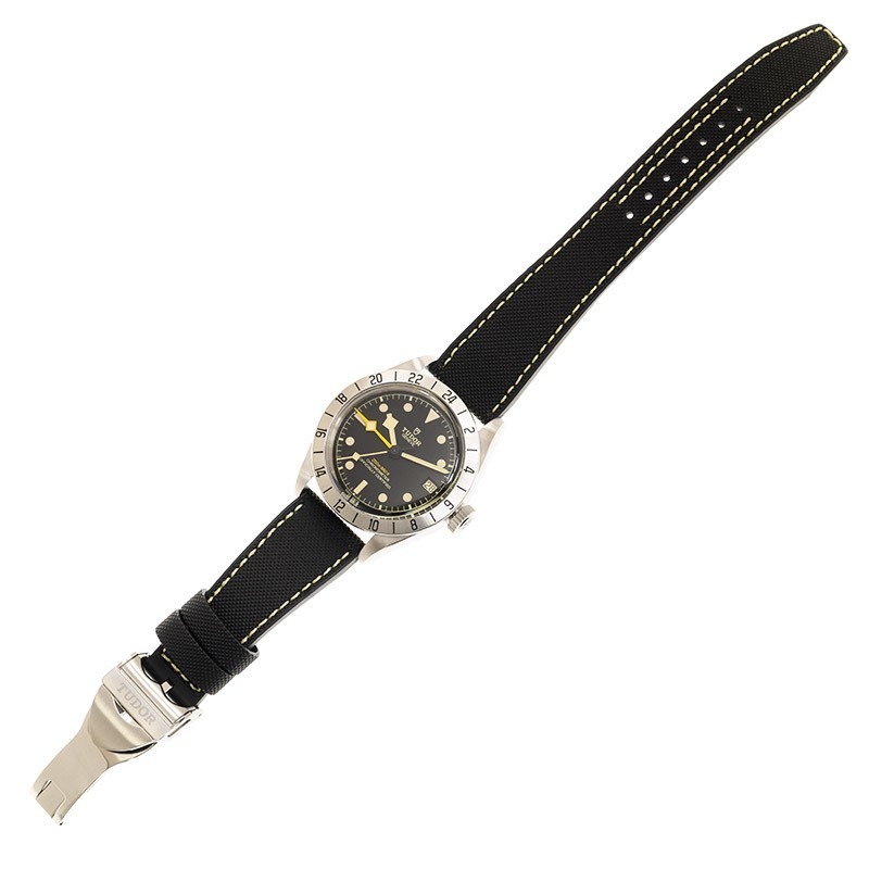 TUDOR Black Bay Pro 39mm Steel Automatic Hybrid Rubber Strap Watch M79470-0003
