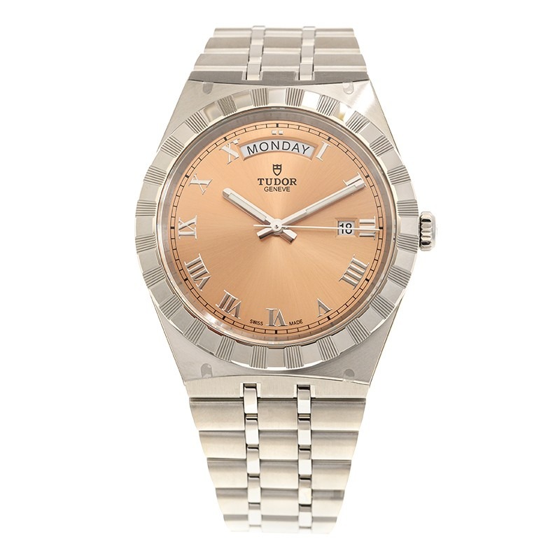 TUDOR Royal Day/Date 41mm Salmon Dial Men's Automatic Bracelet Watch M28600-0009
