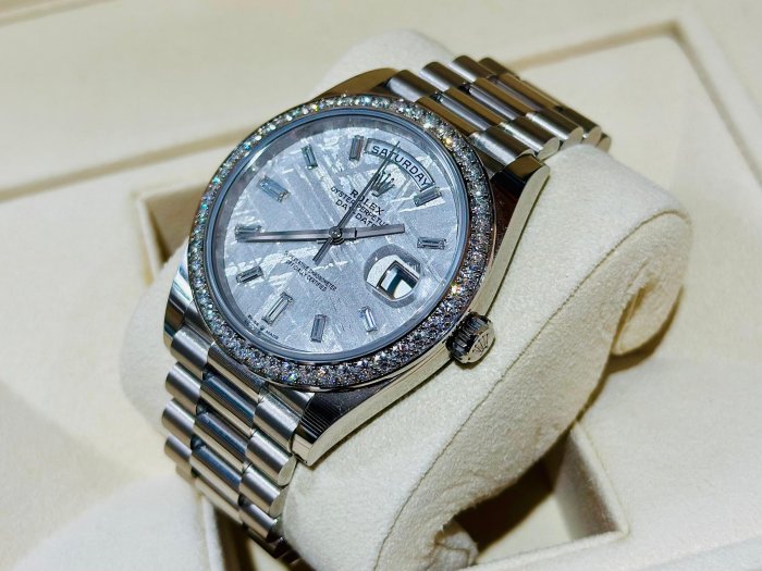 Rolex Day-Date 40mm 228349RBR-0046 White Mother-of-Pearl Dial President Bracelet