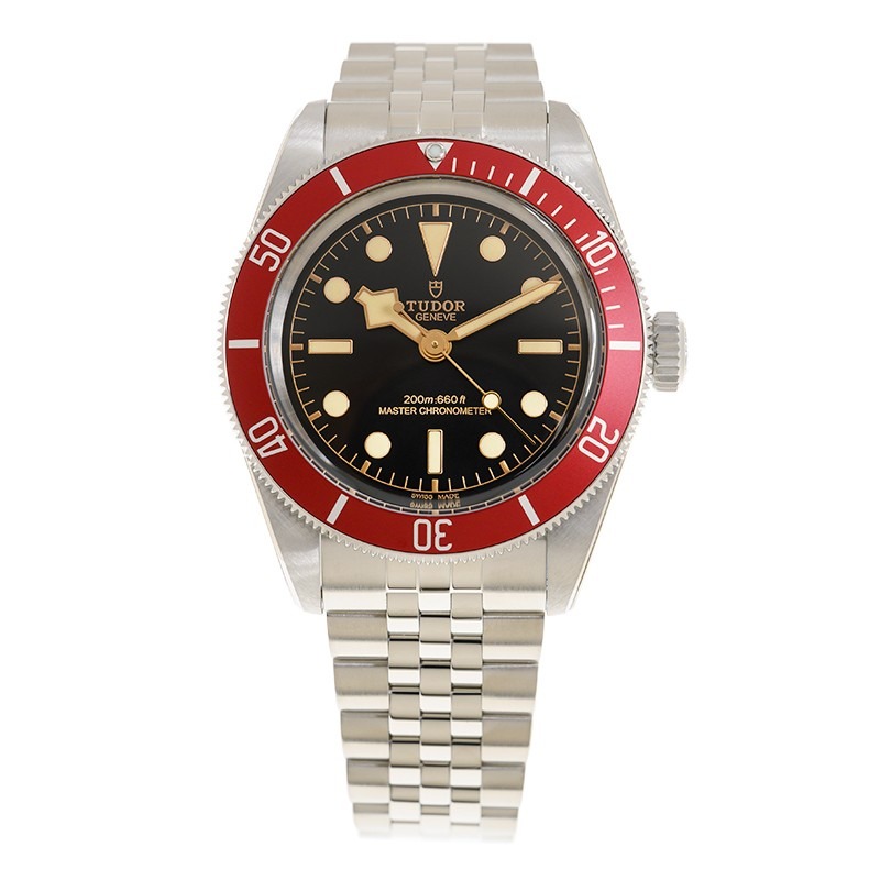 TUDOR Black Bay 41mm Black Dial & Red Bezel Five-Link Bracelet Watch M7941A1A0RU-0003