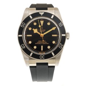 TUDOR Black Bay 54 37mm Black Dial & Bezel Automatic Rubber Strap Watch M79000N-0002