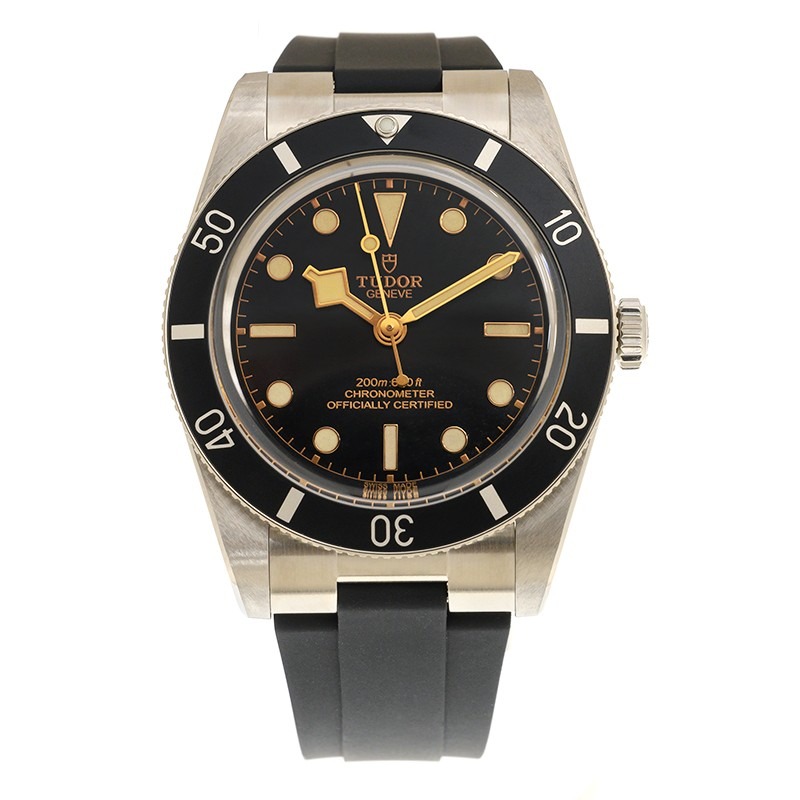 TUDOR Black Bay 54 37mm Black Dial & Bezel Automatic Rubber Strap Watch M79000N-0002