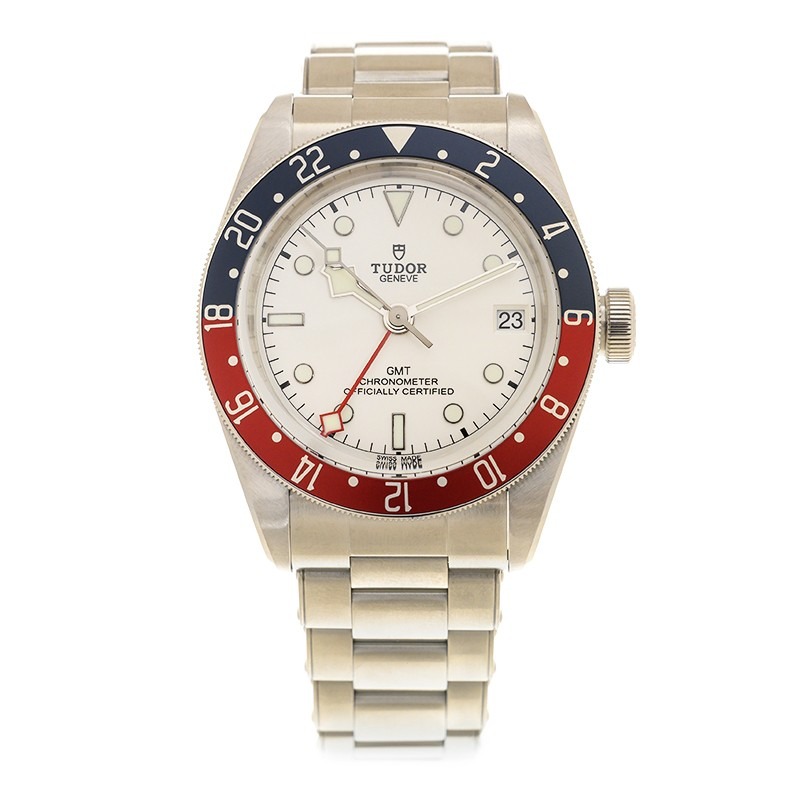 TUDOR Black Bay GMT 41mm White Dial & Red/Blue Bezel Bracelet Watch M79830RB-0010