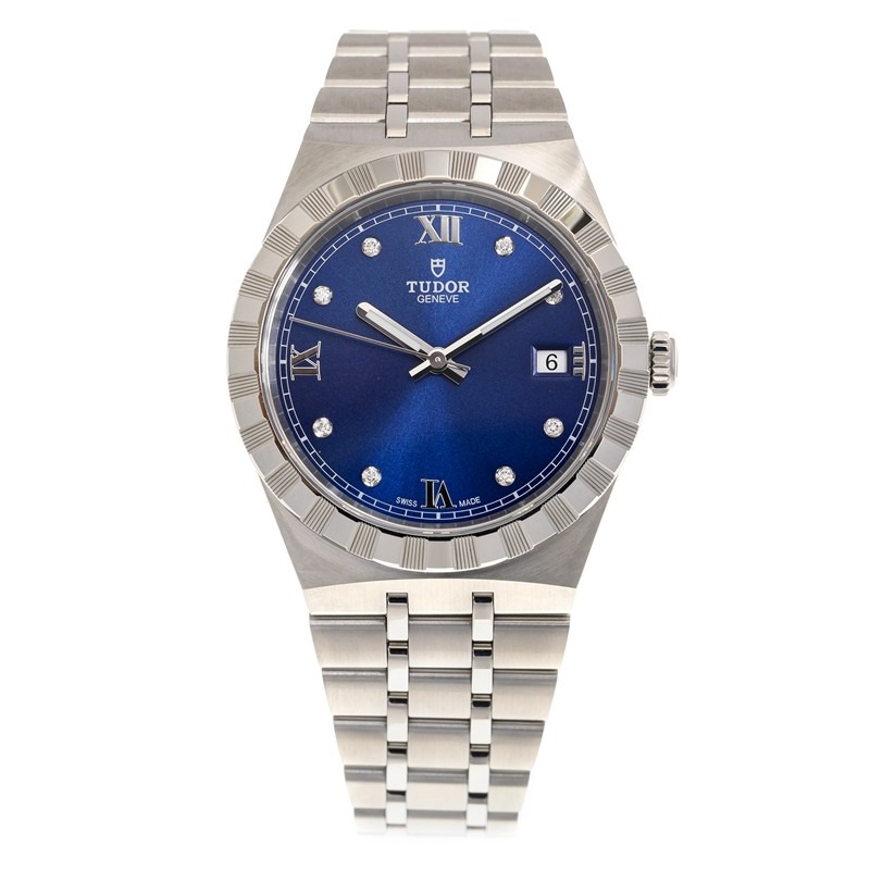 TUDOR Royal 38mm Blue Diamond Dial Automatic Bracelet Watch M28500-0006