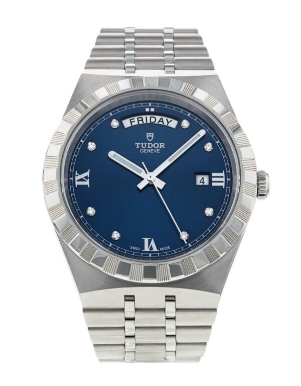 TUDOR Royal Date/Day 41mm Blue Diamond Set Dial Men's Automatic Watch M28600-0006
