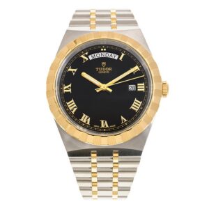 TUDOR Royal Date/Day 41mm S&G Black Roman Dial Automatic Watch M28603-0003