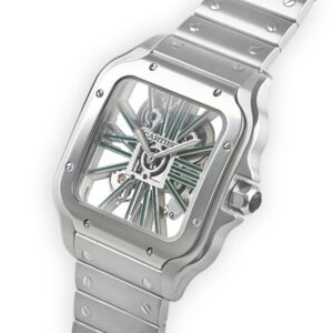 Cartier Santos Large Model Skeleton Watch WHSA0028 - United Luxury