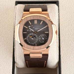 Patek Philippe Nautilus Gold Leather Replica
