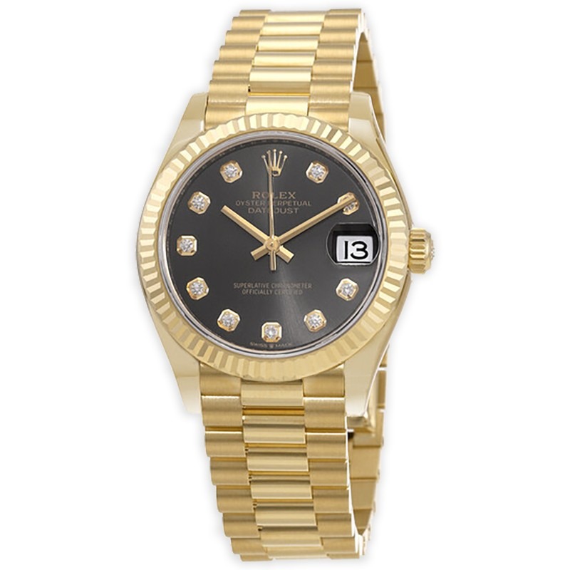 RLX Datejust m278278-0036 Dark Grey 31mm Dial President Bracelet Watch